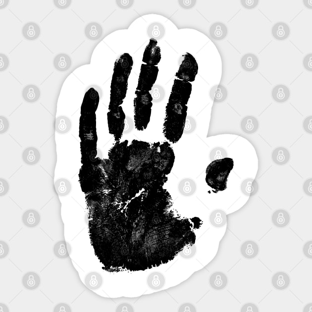 Hand Print Sticker by Mako Design 